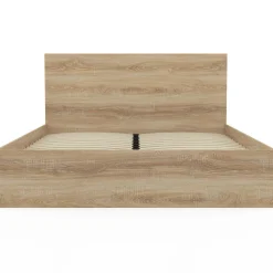 Lit double 160x200 cm avec tête de lit et sommier hêtre*IDMarket Clearance