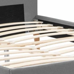 Lit scandinave gris clair 2 places*IDMarket New