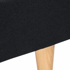 Lit scandinave noir 2 places 140x190 cm*IDMarket New