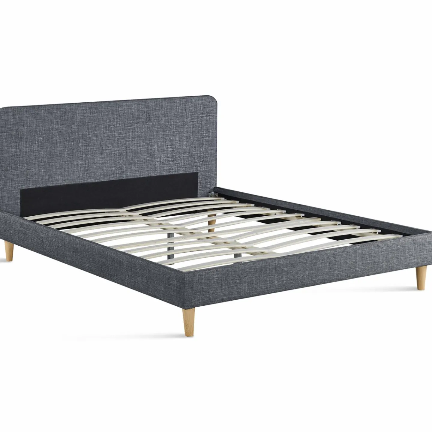 Lit scandinave 140x190 cm gris*IDMarket Outlet