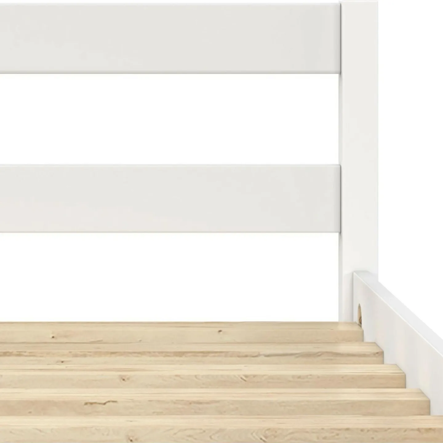 Lit simple 90 x 190 cm avec sommier bois blanc*IDMarket Clearance