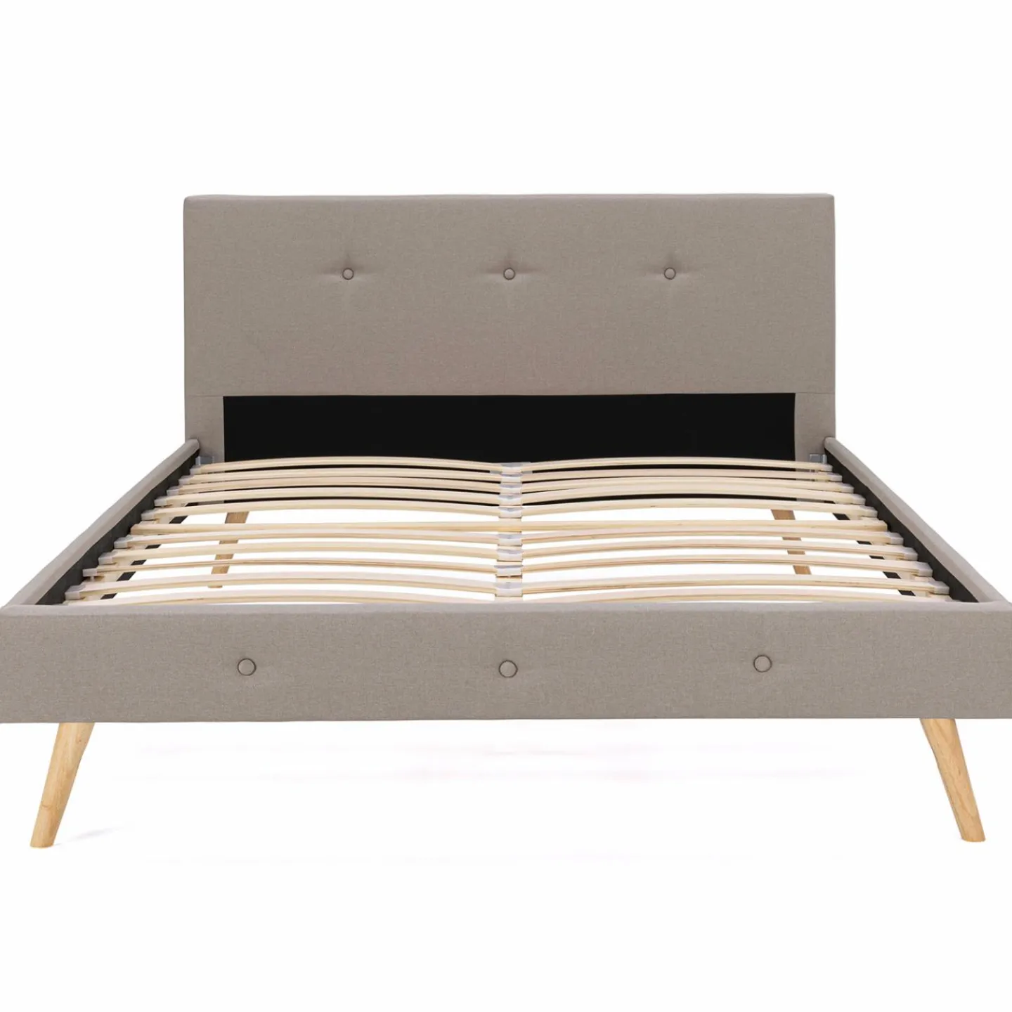 Lit style scandinave 140 x 190 cm beige effet lin*IDMarket Clearance