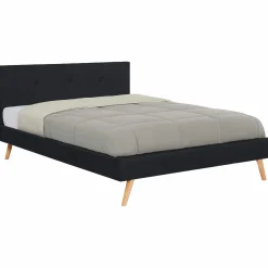 Lit style scandinave 160x200 cm noir*IDMarket