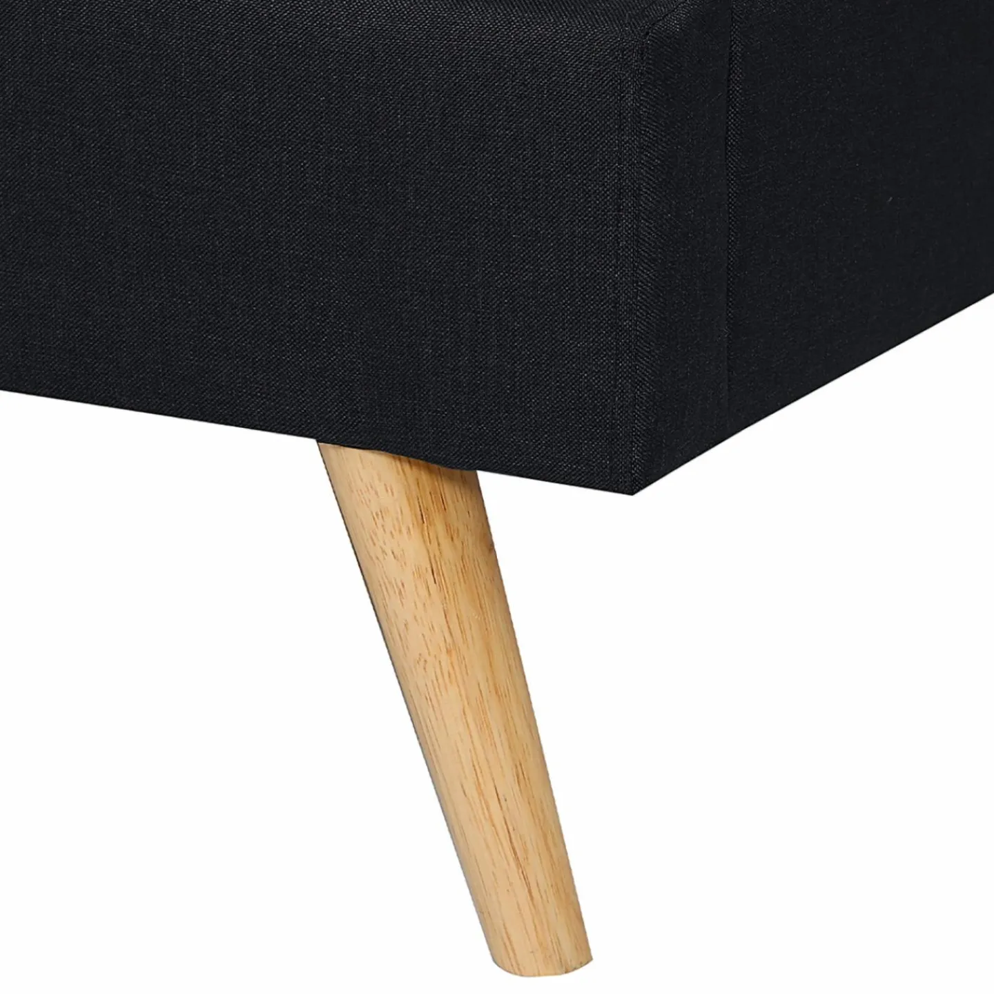 Lit style scandinave 160x200 cm noir*IDMarket