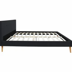Lit style scandinave 160x200 cm noir*IDMarket