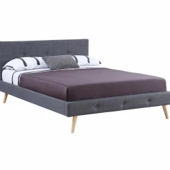Lit style scandinave 140x190 cm gris*IDMarket Sale