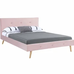 Lit style scandinave 140x190 cm rose*IDMarket Clearance