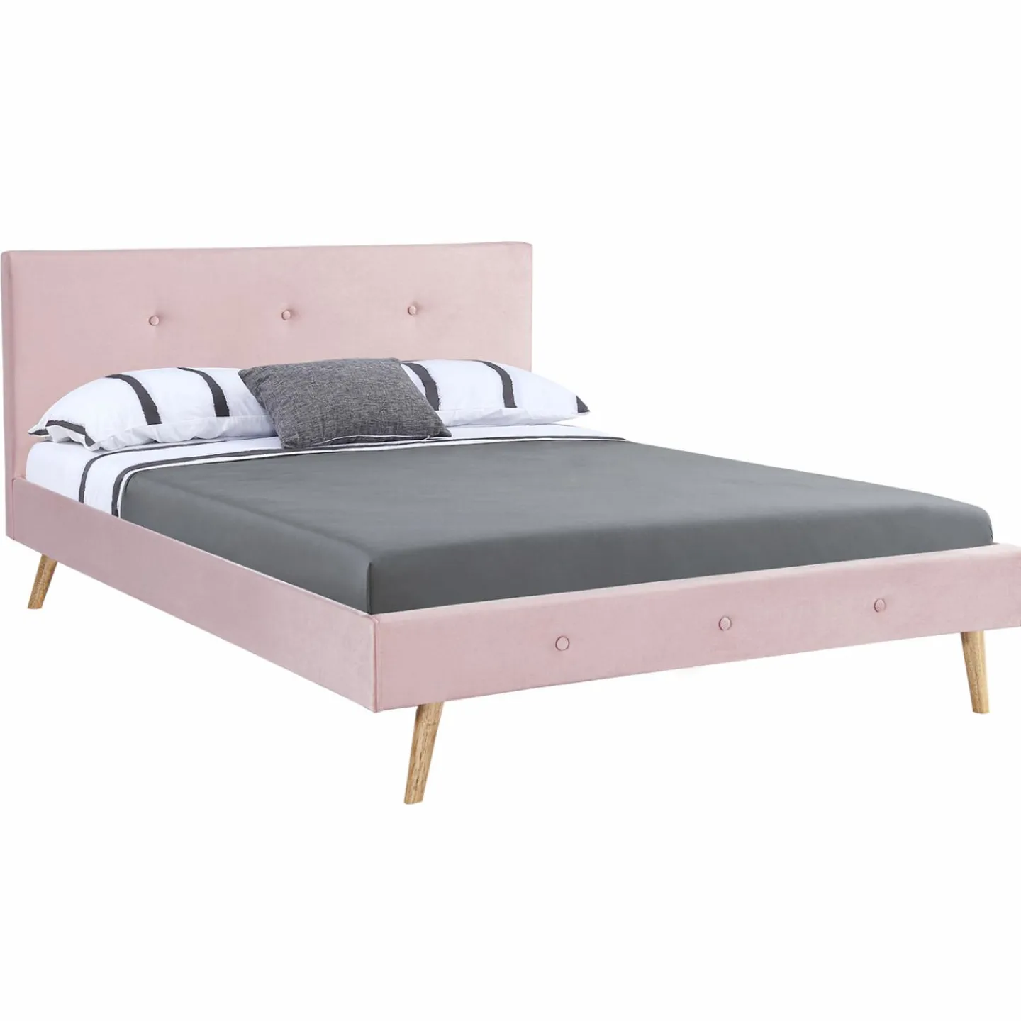 Lit style scandinave 140x190 cm rose*IDMarket Clearance
