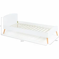 Lit style scandinave 90x190 cm blanc*IDMarket Hot