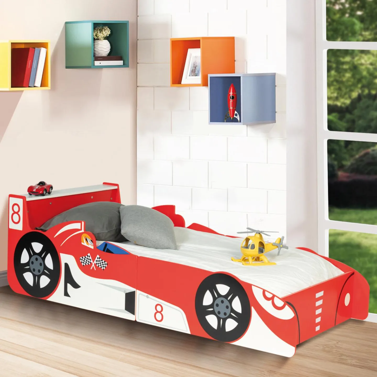 Lit voiture Formule 1 rouge*IDMarket Discount