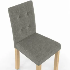 Lot 4 chaises capitonnées gris chiné*IDMarket