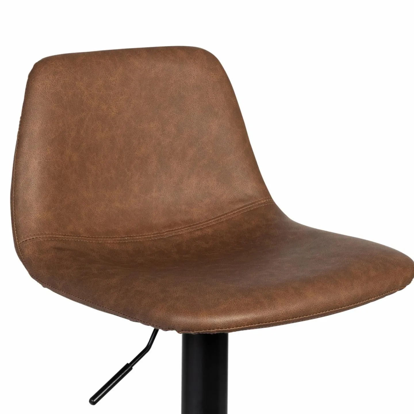 Lot 2 tabourets de bar marron vintage réglables*IDMarket Best