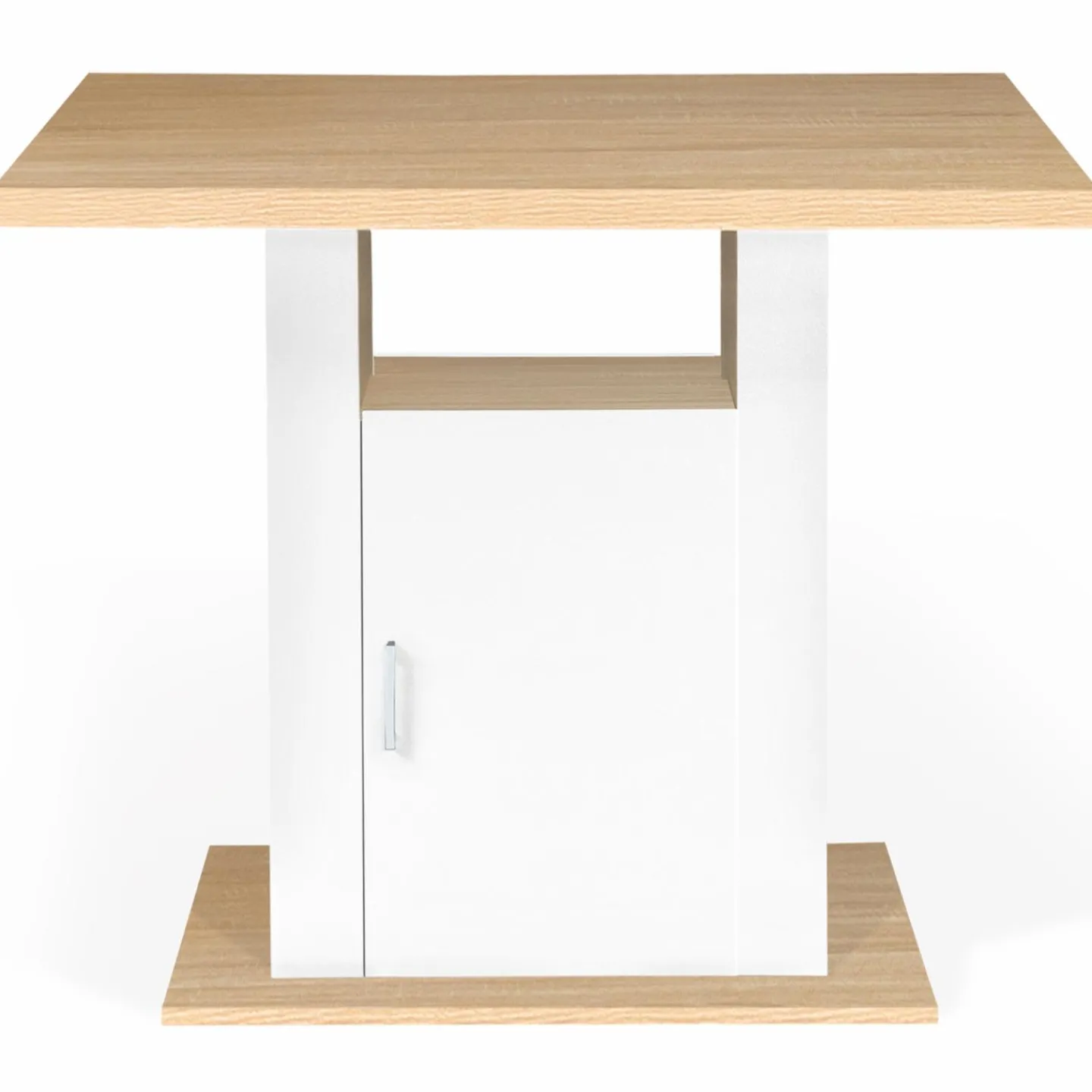 Îlot central bois blanc et imitation hêtre 110 cm*IDMarket Discount