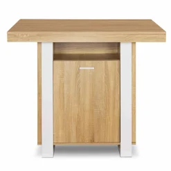 Îlot central industriel bois blanc et imitation hêtre 110 cm*IDMarket Best