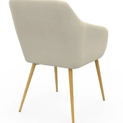 Lot chaises et fauteuils de table avec pied effet bois*IDMarket Clearance