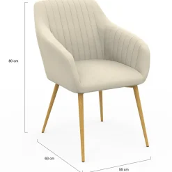 Lot chaises et fauteuils de table avec pied effet bois*IDMarket Clearance