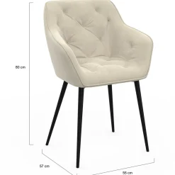 Lot chaises et fauteuils de table beige*IDMarket Sale