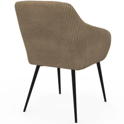 Lot chaises et fauteuils de table taupe*IDMarket