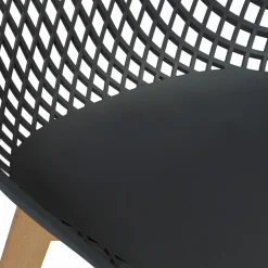 Lot de 4 chaises ajourées grises design*IDMarket Hot