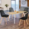 Lot de 4 chaises ajourées noires design*IDMarket Online