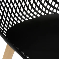 Lot de 4 chaises ajourées noires design*IDMarket Online