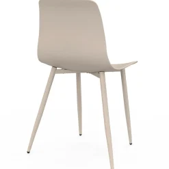 Lot de 6 chaises beige avec pieds en métal*IDMarket