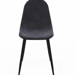 Lot de 6 chaises confortables en velours gris foncé*IDMarket Best