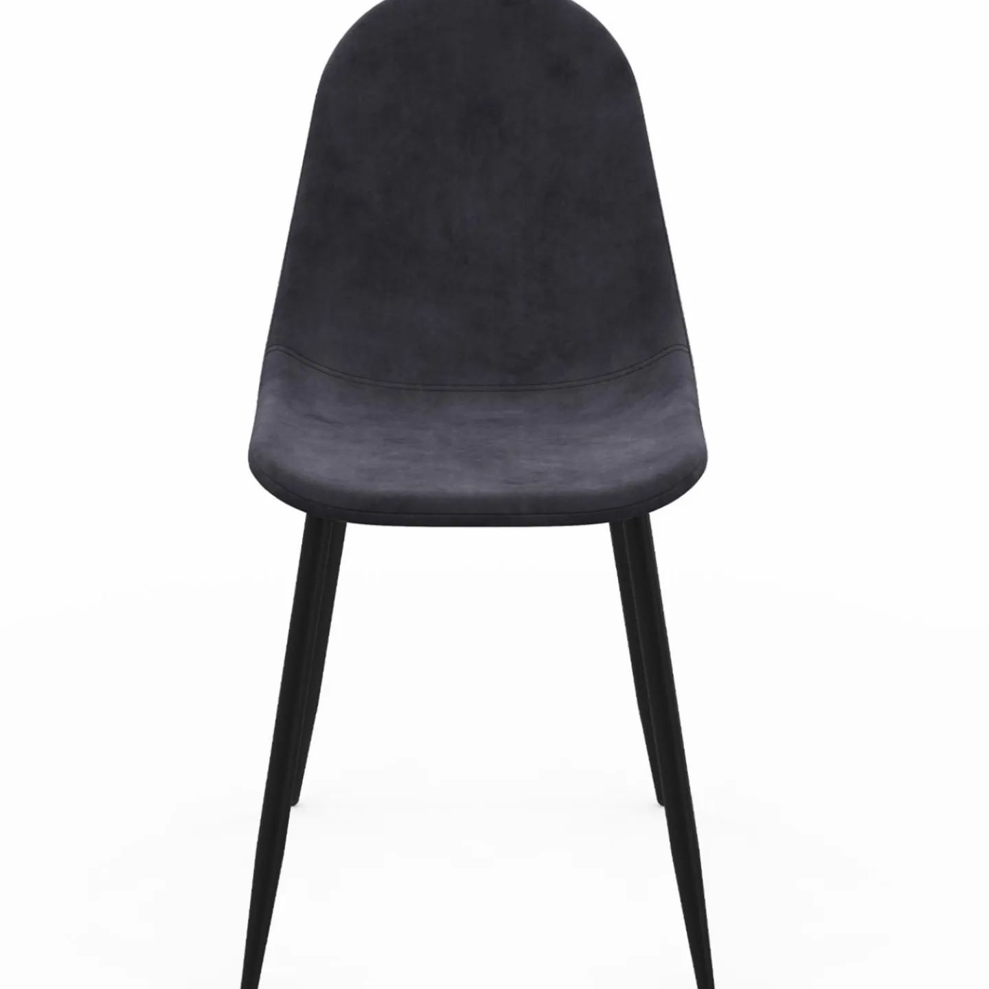 Lot de 6 chaises confortables en velours gris foncé*IDMarket Best