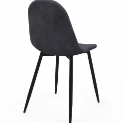 Lot de 6 chaises confortables en velours gris foncé*IDMarket Best