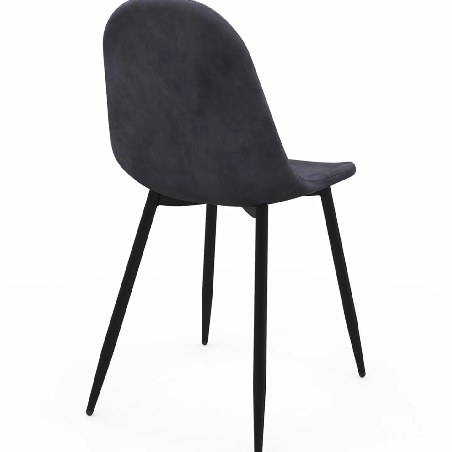 Lot de 6 chaises confortables en velours gris foncé*IDMarket Best