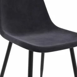 Lot de 6 chaises confortables en velours gris foncé*IDMarket Best