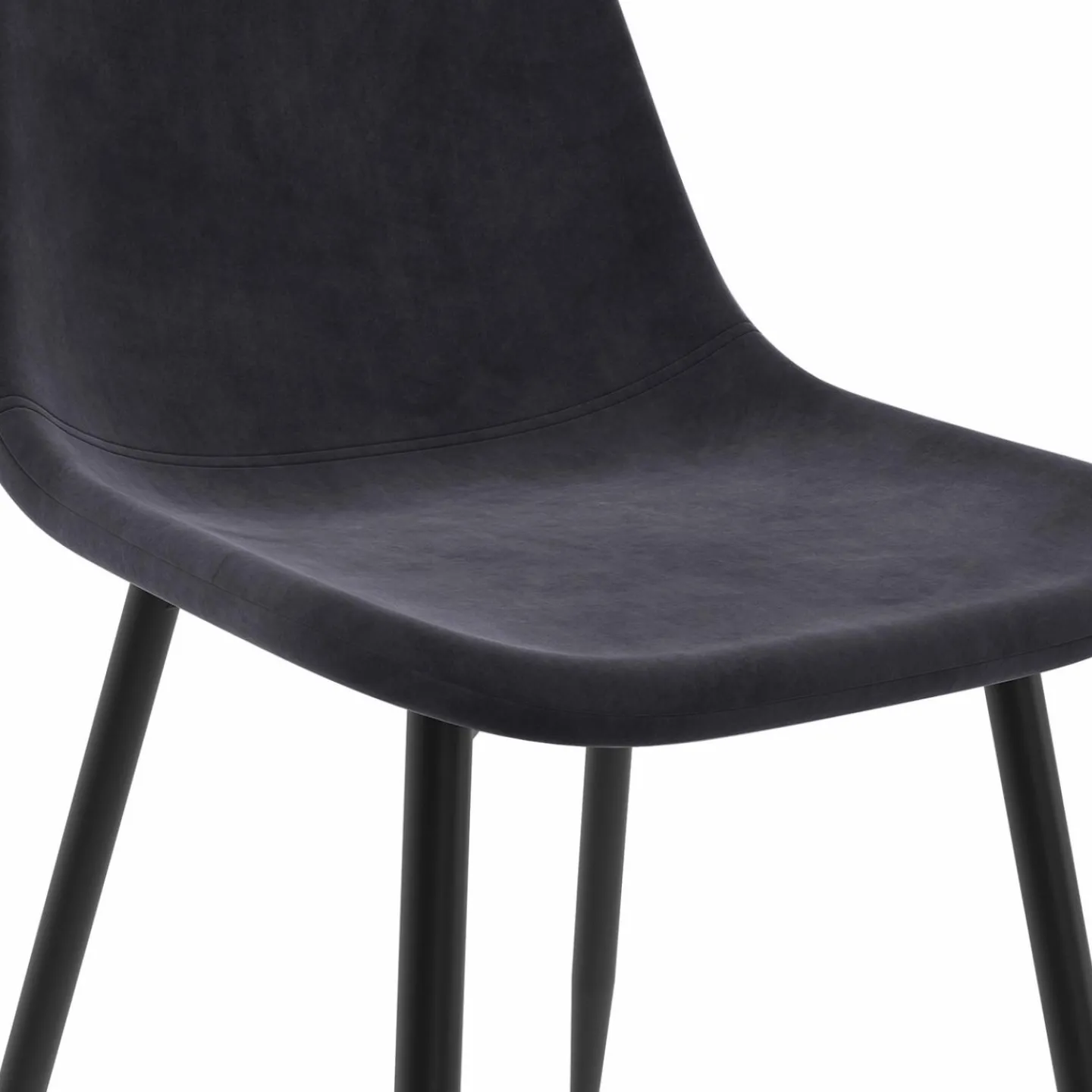 Lot de 6 chaises confortables en velours gris foncé*IDMarket Best