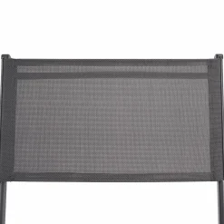 Lot de 4 chaises de jardin pliantes grises en acier et textilène*IDMarket Clearance