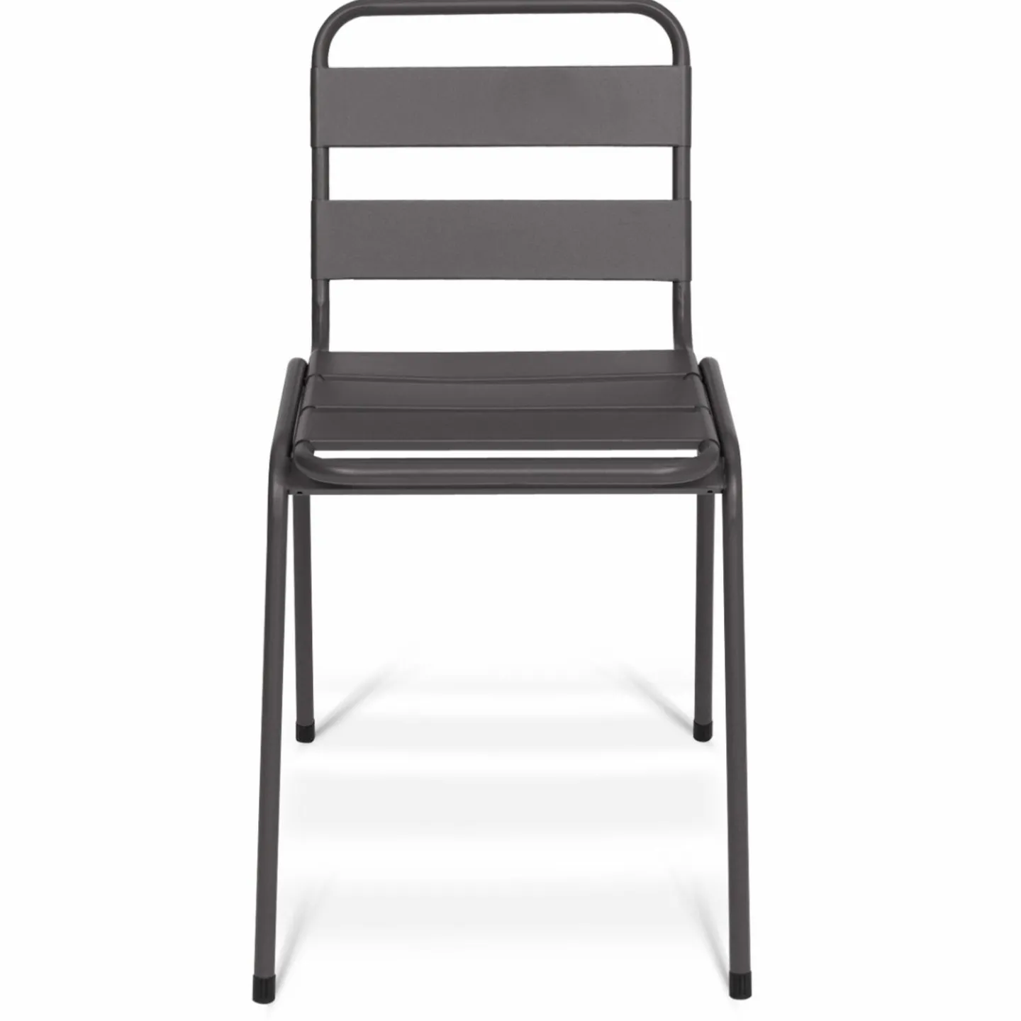 Lot de 6 chaises de jardin empilables en acier gris anthracite, noir et bleu*IDMarket New