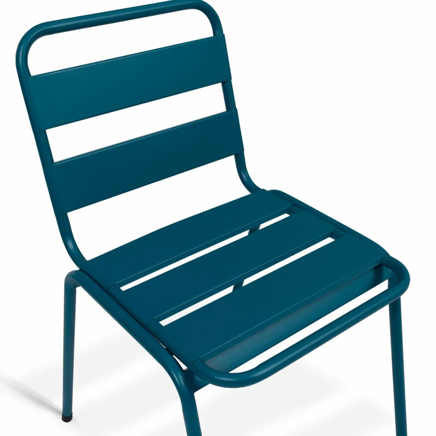 Lot de 6 chaises de jardin empilables en acier gris anthracite, noir et bleu*IDMarket New