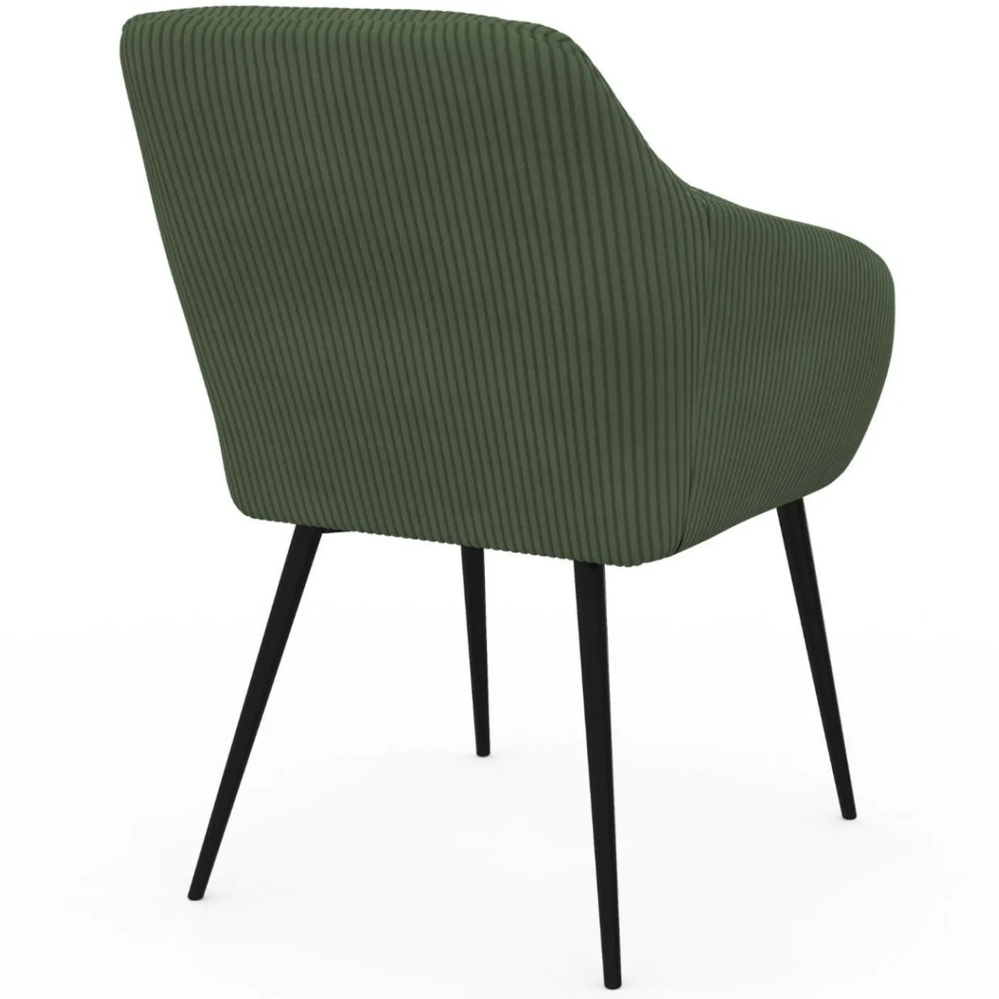 Lot de 2 chaises de salle à manger, fauteuils de table en velours côtelé vert kaki*IDMarket Outlet