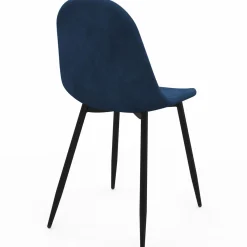 Lot de 6 chaises en velours mix color bleu x2, jaune, gris clair et gris foncé x2*IDMarket Discount