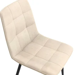 Lot de 6 chaises en velours gris foncé, gris clair, beige, noir et patchworks x2 pour salle à manger*IDMarket Clearance