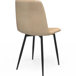 Lot de 6 chaises en velours taupe pour salle à manger*IDMarket Online
