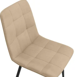 Lot de 6 chaises en velours taupe pour salle à manger*IDMarket Online