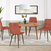 Lot de 4 chaises en velours terracotta pour salle à manger*IDMarket Outlet