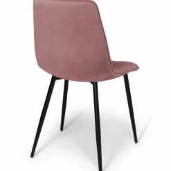 Lot de 4 chaises en velours plusieurs couleurs*IDMarket Best