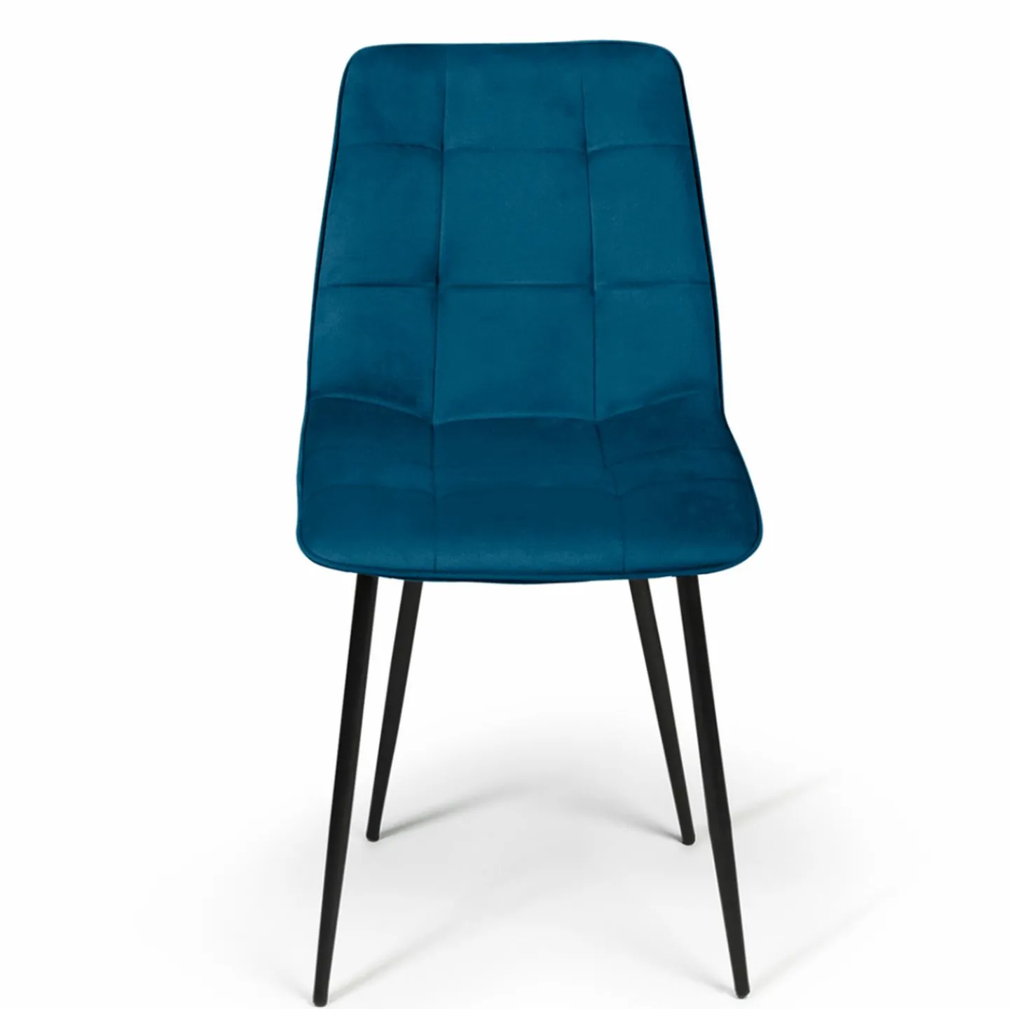 Lot de 6 chaises en velours mix color bleu et gris matelassées*IDMarket Best