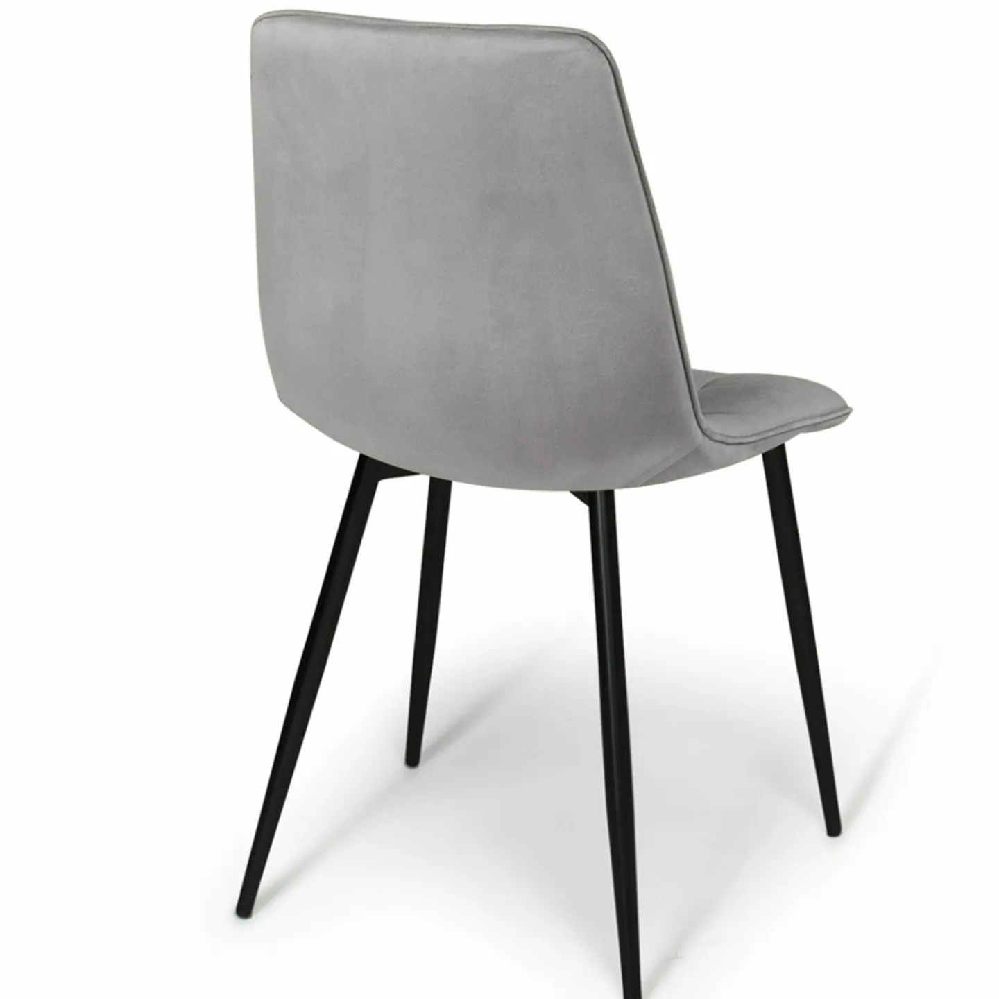 Lot de 6 chaises en velours mix color bleu et gris matelassées*IDMarket Best