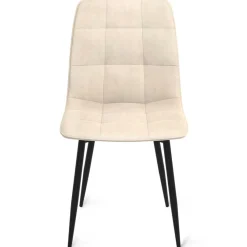 Lot de 6 chaises en velours beige*IDMarket Outlet