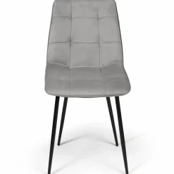 Lot de 4 chaises grises pour salle à manger*IDMarket Clearance