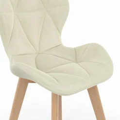 Lot de 4 chaises matelassées gris, terracotta et beige x2*IDMarket Hot