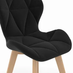 Lot de 4 chaises matelassées en tissus mix color bleu, gris, beige et noir*IDMarket Hot