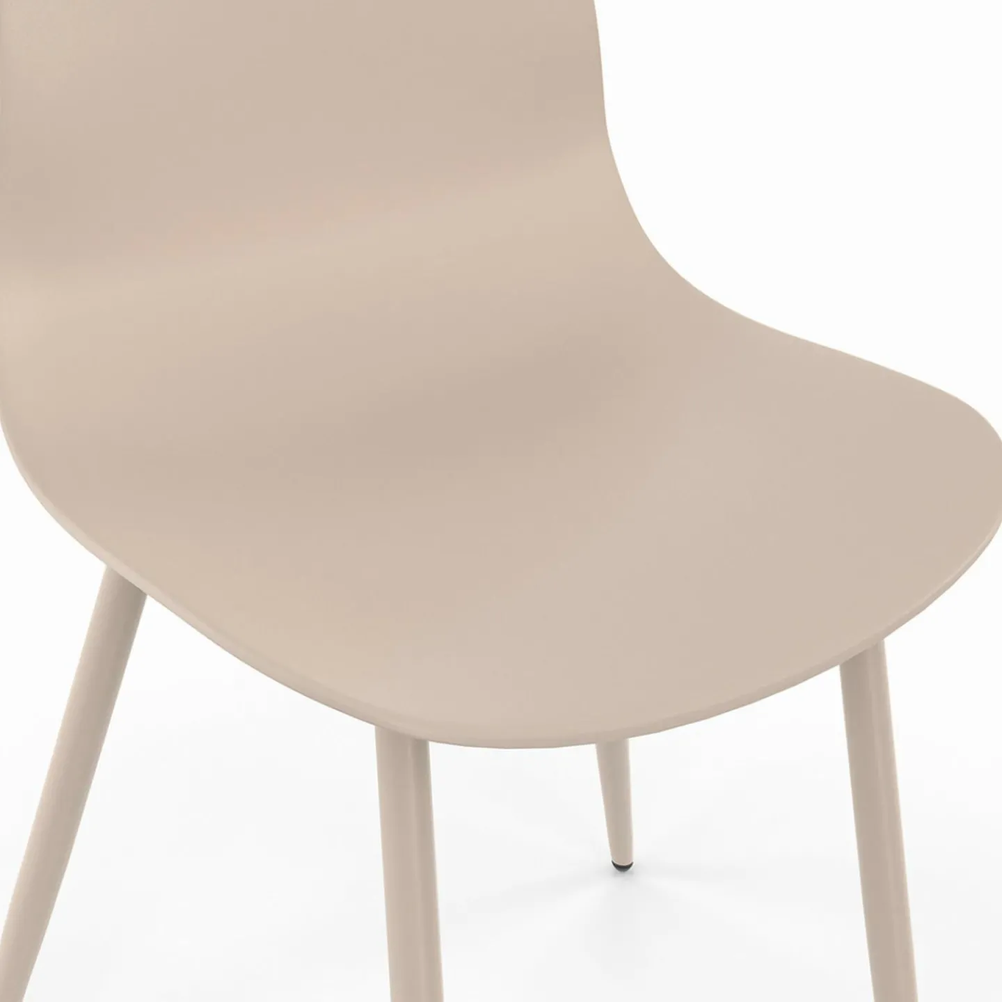 Lot de 6 chaises mix color gris foncé x2, terracotta x2, beige x2 pieds en métal*IDMarket Outlet