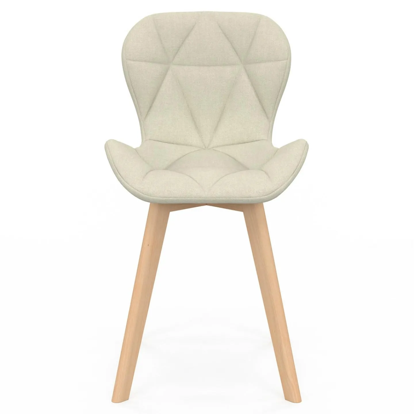 Lot de 6 chaises modernes en tissu beige pour salle à manger assises matelassées*IDMarket Best